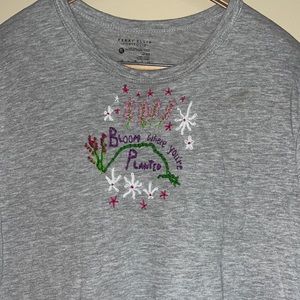Embroidered Flower Shirt
